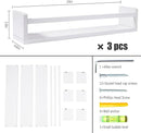 AZSKY Nursery Bookshelves White, 24 Inch Floating Bookshelves for Wall Set of 3, Baby Kids Decor, Solid Wood Wall Mounted Shelves for Books, Toys and Decor Storage by TinyTreasures Baby Boutique