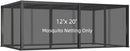12x20FT Mosquito Netting for Gazebo,Pergola,Pop up Canopy Tent,6-Panel with Zipper for Outdoor Patio,Backyard (Black,Mosquito Net Only) by GreenHaven Gardens