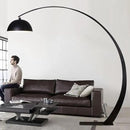 Prismatica | Half Arc Metal Floor Lamp with Brushed Finish | Modern Look for Living Room by CozyNest Decor