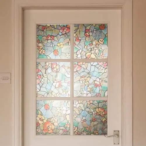 d-c-fix 346-0431-3PK Self-Adhesive Privacy Glass Window Film Venetian Garden, 17" x 78" Roll, 3-Pack, photo 5 of 10