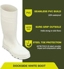 Heartland Dockside Waterproof Work Boots for Men and Women - Durable, Flexible PVC Boots for Marine Work with Easy On/Off, Slip-Resistant Outsoles by GreenHaven Gardens