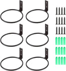 6 Pack 4in Flower Pot Holder Ring Wall Mounted Metal Planter Hooks Hangers Wall Bracket by GreenHaven Gardens
