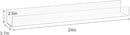 NIUBEE 24" Premium Acrylic Floating Nursery Kids Bookshelf Wall Ledge Shelf, Clear Invisible Spice Rack Bathroom Storage Shelves Display Organizer, 50% Thicker with Screwdriver, Set of 4 by TinyTreasures Baby Boutique
