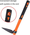 Single Head Sharp Hoe with Heavy Duty Forged Adze and Ergonomic Non-Slip Handle for Loosening Soil, Seeding, Camping Outdoor 39mm/15-Inch by GreenHaven Gardens