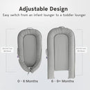 Infant Lounger, Baby Nest Cover for Baby Girls & Boys, Newborn Essentials for Baby 0-18 Months, 100% Cotton Breathable (Slate_Gray) by TinyTreasures Baby Boutique