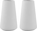 Simple Vase for Flowers Plants, Matte Vases for Modern Table Shelf Home Decor Wedding Boho Decor, 6" H Frosted Elegant Ceramic Vase for Pampas Grass Fluffy Stem Bouquet Lavender Flowers (White, 2) by GreenHaven Gardens