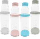 Re-Fill Powder Container To-Go, 2-Compartment Powder Travel Dispenser with Measurements - Powder Container for Protein Powder and Pre-Workout to use On-The-Go (Blue) by TinyTreasures Baby Boutique