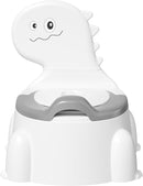 Potty Seat Baby Training Chair Boys Girls Toddler Dinosaur Comfortable children 1-5 years old Baby toilet Animal seat with lid back potty trainer (Grey) by TinyTreasures Baby Boutique