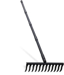 Pragmatist Bow Rake Heavy Duty 60" Metal Head Garden Rake with Adjustable Stainless Steel Handle Garden Tool for Loosening Soil Leveling Mulch Gathering Leaf by GreenHaven Gardens