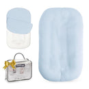 Baby Lounger - Snuggle Cozy Me Infant Lounger for Newborns | Breathable & Soft, Portable Awake-Time Pad, Essential Baby Gift- Blue (Lounger Cover Included) by TinyTreasures Baby Boutique