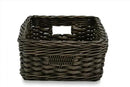 The Basket Lady Rectangular Low Wicker Storage Basket, Medium, 16 in L x 12 in W x 6 in H, Antique Walnut Brown by GreenHaven Gardens