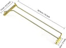 14-Inch Gold Wine Glass Rack, Under Cabinet Wine Glass Holder Stainless Steel Stemware Rack - Hanging Stemware Holder for Cabinet Kitchen Bar, Set of 4 by CozyNest Decor