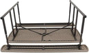 OEF Furnishings Heavy Duty Blow Molded Folding Picnic Table - Brown, Brown Frame by GreenHaven Gardens