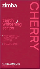 New Zimba Cherry Flavored Teeth Whitening Strips | Vegan, Enamel Safe Hydrogen Peroxide Teeth Whitener for Coffee, Wine, Tobacco, and Other Stains | 14 Day Treatment | Cherry by CozyNest Decor