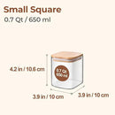 ComSaf 0.7 Qt Glass Food Storage Jars Set of 4, Clear Glass Storage Containers with Lids, Pantry Organization Jar, Spice Jar, Blooming Tea, Coffee and Sugar Container, Small Canister Set for Kitchen by CozyNest Decor