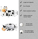 Cow Planter Pot - Cow Print Party Decoration Supplies - Garden Backyard Cow Stuff Statue - Flower Ceramic Succulent Planter - Plantador de Vacas - Large 9" with Drain by GreenHaven Gardens
