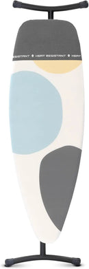 Brabantia Size D Ironing Board (53x18 in) Heat Resistant Parking Zone, Silver Frame, Non-Slip Feet, Suitable for Sit Down Ironing (Spring Bubbles) by CozyNest Decor