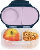 b.box Snack Box for Kids & Toddlers: 2 Compartment Snack Containers, Mini Bento Box, Lunch Box. Leak Proof, BPA free, Dishwasher safe. School Supplies. Ages 4 months+ (Indigo Rose, 12oz capacity) by TinyTreasures Baby Boutique