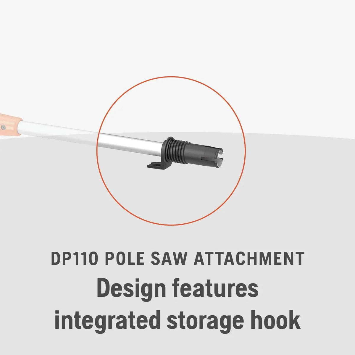 Husqvarna DP110 Pole Saw Attachment, 10-Inch FLXi Compatible Electric Pole Saw Attachment, Hook and Harness Included for Easy Storage and Additional Support, photo 4 of 6