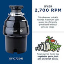 GE Disposall Continuous Feed 3/4 Horsepower Motor Garbage Disposer, Good for Grinding: Vegetable Peels & Small Bones, Easy Install Kit, Non-Corded, Recommended for 2-4 Person Homes, GFC720N by CozyNest Decor