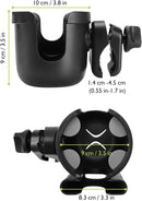 Accmor Stroller Cup Holder with Phone Holder, Bike Cup Holder, Universal Cup Holder for Uppababy Nuna Doona Strollers, 2-in-1 Cup Phone Holder for Stroller, Bike, Wheelchair, Walker, Scooter by TinyTreasures Baby Boutique