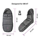 Toddler Stroller Footmuff Cosy Toe Buggy Pushchair Sleeping Bag, Easy Open & Removable Front Piece,Special Design Fits All Travel Gears Perfectly, 6-48M by TinyTreasures Baby Boutique