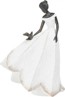 Guichifun Fairy Statue Collection Home Decoration - White Leaf Angel Girls Resin Living Room Bookshelf Decor Garden Outdoor Bathroom Decorations Figurines Gift 5.5 x 3.25 x 8 Inch by CozyNest Decor