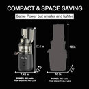 Slow Cold Press Juicer Machines: Masticating Cold Pressed Compact Juicer For Vegetable And Fruit Easy To Clean, Silver Grey by CozyNest Decor