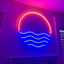 LED Decorative Lights USB Mountains Sunrise Sunset Led Neon Signs Home Decoration Wall Art Holiday Gift Brightness Adjustable 15''x15'' by CozyNest Decor