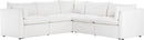 CHITA Sectional Modular Down Filled Coener Sofa, Comfty Feather V Shape Cloud Couch,FSC Certified V Shaped Couch for Living Room, 107 inch Width,4 Seat and 1 Middle Corner, Cream by CozyNest Decor