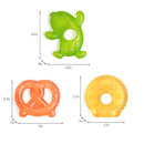 Itzy Ritzy Water-Filled Teethers - Cold Cutie Coolers Textured On Both Sides to Massage Sore Gums & Emerging Teeth - Can Be Chilled in Refrigerator, Set of 3 Silly Foods Teethers by TinyTreasures Baby Boutique