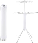 4-Legged Clothes Drying Rack Foldable,2 Tier Portable and Collapsible Space Saving Laundry Drying Rack with 4 Pulleys,Aluminum Dry Rack for Clothes by CozyNest Decor