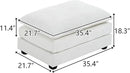 Karl home Modular Ottoman for Sectional Sofa, Chenille Comfy Upholstered Furniture for Living Room, Apartment, Studio, Office, (Ottoman, Beige) by CozyNest Decor