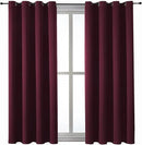 ChrisDowa Grommet Blackout Curtains for Bedroom and Living Room - 2 Panels Set Thermal Insulated Room Darkening Curtains (Burgundy Red, 52W x 54L) by CozyNest Decor