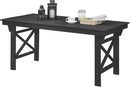 HDPE Outdoor Dining Table, 66.9” Rectangle Patio Dining Table for 6, All-Weather HDPE Outdoor Table with 2.2” Umbrella Hole, HDPE Patio Furniture for Deck, Backyard, Garden, Pool, Obsidian by CozyNest Decor