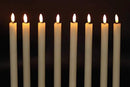 GenSwin Flameless Ivory Taper Candles Flickering with 10-Key Remote, Battery Operated Led Warm 3D Wick Light Window Candles Real Wax Pack of 6, Christmas Home Wedding Decor(0.78 X 9.64 Inch) by CozyNest Decor