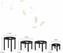 Zhongma Set of 4 Metal Plant Stand for Heavy Potted Plant for Home Indoor and Outdoor, 220 LBS Capacity & Heavy Duty Construction, Sturdy Plant Riser without Installation Required by GreenHaven Gardens