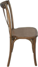 EMMA + OLIVER Light Brown X-Back Chair by CozyNest Decor