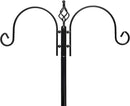 Ashman Deluxe Bird Feeding Station (4 Pack) Bird Feeders for Outside - Multi Feeder Pole Stand Kit with 4 Hangers, Bird Bath and 3 Prong Base for Attracting Wild Birds - 22 Inch Wide x 92 Inch Tall. by GreenHaven Gardens