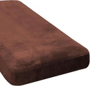 H.VERSAILTEX Velvet Stretch Individual Chaise Cover Sectional Couch Covers for L Shaped Sofa Both Left/Right Furniture Protector Seat Cushion Sofa Cover (1 Piece Chaise Cover, Burnt Brick) by CozyNest Decor