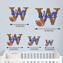 Personalized Football Name Sign, Wooden Monogram Name Sign, 2 Layers of Wood, Football Nursery Decor, Baby Name Sign Wood Sign, Football Gift, Nursery Name Sign for Baby Boy gift/21 by TinyTreasures Baby Boutique