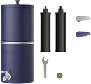 Waterdrop 2.25G Gravity Water Filter System, NSF/ANSI 42&371 Standard, Stainless Steel System with 2 Carbon Filters, Reduces 99% of Lead and Chlorine for Home, Camping, Emergencies, King Tank, Blue by CozyNest Decor