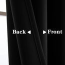 Blackout Curtains 108 Inches Long for Bedroom, Thermal Insulated Blackout Curtains 2 Panels Set, Solid Grommet Privacy Room Darkening Drapes for Living Room Windows(W52 x L108, Black) by CozyNest Decor
