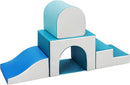 Sumbababy Foam Climbing Blocks for Toddlers: with a Tunnel - 4 PCS Foam Blocks - Kids Indoor Climbers Play Structures Play Gym Soft Climber with Slide and Stair Soft Playground Green by TinyTreasures Baby Boutique