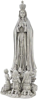 Design Toscano HF160280 Our Lady of Fatima Religious Garden Statue, Large, antique stone by GreenHaven Gardens