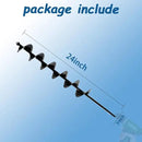 Auger Drill Bit for Planting - 3 x 24 inch Plant Auger for Cordless Drill - Bulb Planter Tool for Bulbs Planting&Holes Digging - 3/8" Hex Drive Drill