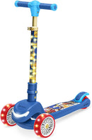 Jetson Character Kids Kick Scooter, LED Lights on Stem & Light-Up Wheels, Lightweight Frame, Height-Adjustable Handlebar, Lean-to-Steer System, Easy-Fold Mechanism by TinyTreasures Baby Boutique