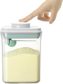 Airtight Food Storage Container Formula Milk Powder Containers Dispenser with Spoon BPA-Free for Home Travel 1500ML / 1.5 Qt, No Scraper Design by TinyTreasures Baby Boutique