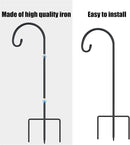 FEED GARDEN Adjustable 32 Inch Small Shepherd Hooks for Outdoor, Garden Hooks for Lanterns, Shepard Hooks for Hanging Plants, Bird Feeders, Solar Lights, Mason Jars, Weddings Decor,8 Pack by GreenHaven Gardens