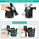 Accmor Stroller Cup Holder with Adjustable Strap, 360 Degree Rotatable Universal Cup Holder for Uppababy, Nuna, Doona Stroller, Drinks Holder for Wheelchair, Walker, Rollator by TinyTreasures Baby Boutique